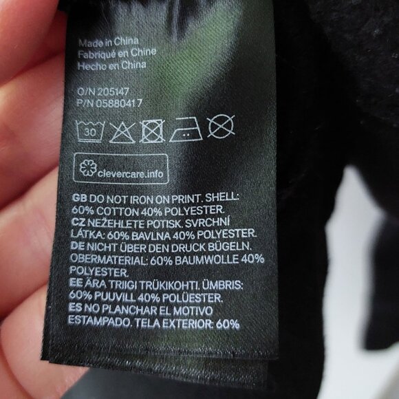 H&M Black MONOCHROME Sweatshirt — Men’s XS (fits Women's S) - Picture 4 of 4